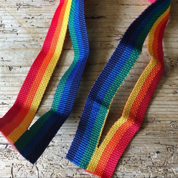 NEW Vtg 70s Rainbow Dead Stock Hands Free Ski Carry Strap - Picture 6 of 6
